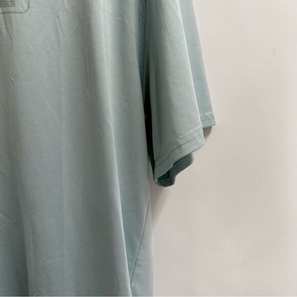 Afica Men's Size Small Short Sleeve Aqua Nylon Fish Tee - Picture 6 of 7